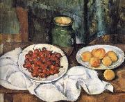 Paul Cezanne of still life cherries Spain oil painting reproduction